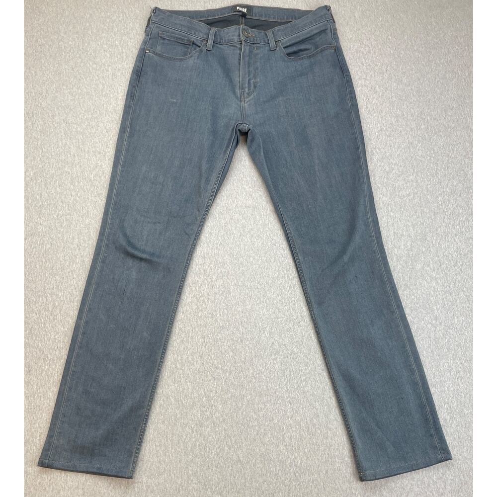 Paige Jeans Mens 33 Blue Cotton‎ Blend Stretch Federal Straight Slim Leg